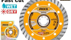 Disc Diamantat Turbo INGCO DMD032302, 230mm x 7.5mm pentru Taiere Precisa