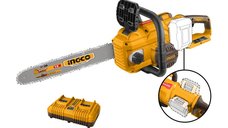 Drujba electrica Ingco CGSLI401682, 40V, lama de 400 mm, lant 14.5 m/s, 2 acumulatori de 4 Ah