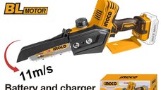 Drujba Electrica Portabila 20V, 15cm, Brushless - Ingco CGSLI2068 (Fara Acumulator)