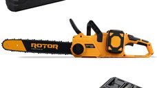 Drujba pe acumulator Rotor RBS1601, 36V, 5Ah, lama 40cm, 6000rpm, 26m/s, 2 acumulatori, ungere automata