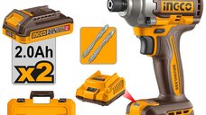 Filetanta cu Impact 20V CIRLI2023 - Motor Brushless, 230Nm, 3 Trepte de Viteza, 2 Acumulatori 2.0Ah