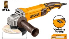 Flex Unghiular INGCO 125mm cu Turatie Variabila 1100W – AG1100385E pentru Precizie si Control