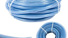 Furtun PVC transparent pentru apa, 1 inch (25 mm), 50 m, cu insertie textila
