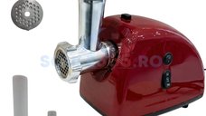 Masina de tocat carne electrica HOLZ Germany Professional CMP1796, 3500W, 1.2kg/min, 2 site inox, functie reverse, culoare rosie