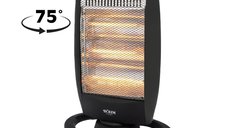 Radiator Electric Quartz Bohm BHH05 - 400/800/1200W, Aeroterma cu Oscilatie 75° pentru Spatii de 25m²