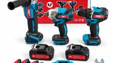 Set 3 Unelte Profesionale Campion CMP1842B cu 2 Acumulatori 48V