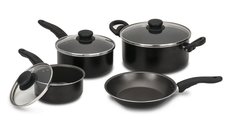 Set de Oale si Tigaie cu Capace din Sticla 7 piese Decakila KMEP004B