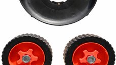 Set Roti pentru Motocositoare pe Baterii 1824 - Kit Deplasare si Stabilizare, Montaj Rapid
