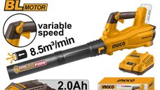 Suflanta de Frunze 20V CABLI20428E – Motor Brushless, Turatie Reglabila, 2 Acumulatori 2.0Ah