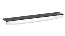 Accesoriu FixFit Combo Hansgrohe Rainfinity 500 cu agatatoare si raft sticla grafit orientare dreapta alb mat