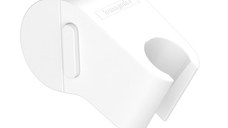 Agatatoare dus Hansgrohe Wallstoris cu fixare pe bara suport  alb mat