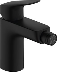 Baterie bideu Hansgrohe Logis 100  ventil pop-up  negru mat - 1