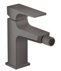 Baterie bideu Hansgrohe Metropol cu ventil push-open  negru periat - 1