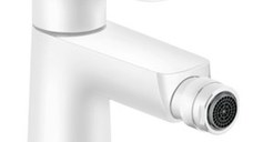 Baterie bideu Hansgrohe Talis E cu ventil pop-up  alb mat