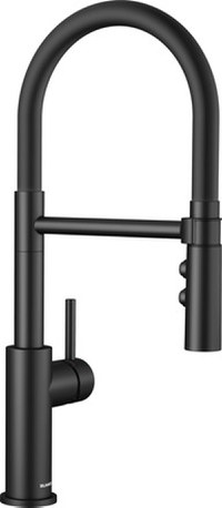 Baterie bucatarie Blanco Catris-S Flexo cu pipa flexibila  negru mat - 1
