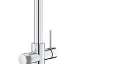 Baterie bucatarie cu 3 cai Grohe Blue Pure Minta  pipa L  crom