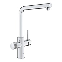 Baterie bucatarie cu 3 cai Grohe Blue Pure Minta  pipa L  crom - 1