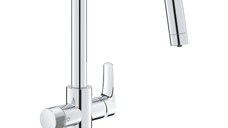 Baterie bucatarie cu 3 cai Grohe Blue Pure Start cu pipa pivotanta U  crom