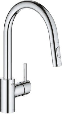 Baterie bucatarie Grohe Concetto cu dus extractibil dual spray pipa C crom - 1