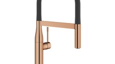 Baterie bucatarie Grohe Essence cu pipa flexibila ProfiSpray  warm sunset