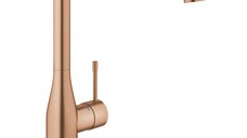 Baterie bucatarie Grohe Essence pipa L  brushed warm sunset