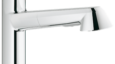 Baterie bucatarie Grohe Eurodisc Cosmopolitan  dus extractibil cu doua tipuri de jet  crom