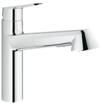 Baterie bucatarie Grohe Eurodisc Cosmopolitan  dus extractibil cu doua tipuri de jet  crom - 1