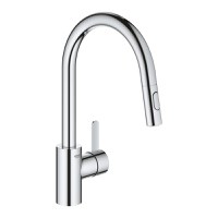 Baterie bucatarie Grohe Eurosmart Cosmopolitan cu dus extractibil dual spray  pipa C  crom - 1
