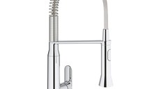 Baterie bucatarie Grohe K7 cu pipa flexibila  crom
