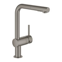 Baterie bucatarie Grohe Minta cu dus extractibil dual spray  pipa L  brushed hard graphite - 1