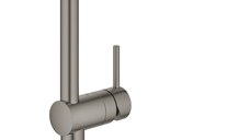 Baterie bucatarie Grohe Minta cu dus extractibil dual spray  pipa L  brushed hard graphite