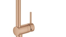 Baterie bucatarie Grohe Minta cu dus extractibil dual spray  pipa L  brushed warm sunset