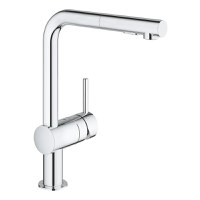 Baterie bucatarie Grohe Minta cu dus extractibil dual spray  pipa L  crom - 1