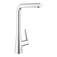 Baterie bucatarie Grohe Zedra cu dus extractibil dual spray  pipa L  crom - 1