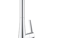 Baterie bucatarie Grohe Zedra cu dus extractibil dual spray  pipa L  crom