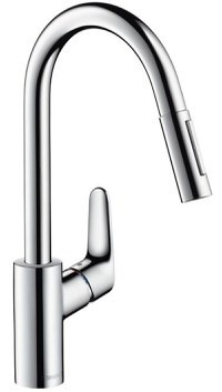 Baterie bucatarie Hansgrohe Focus 240  dus extractibil  crom - 1