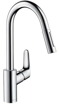 Baterie bucatarie Hansgrohe Focus 240 dus extractibil crom - 1