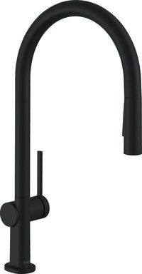 Baterie bucatarie Hansgrohe Talis M54 210  dus extractibil cu 2 tipuri de jet  negru mat - 1