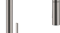 Baterie bucatarie Hansgrohe Talis M54 210  dus extractibil cu 2 tipuri de jet  negru periat