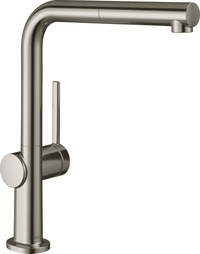 Baterie bucatarie Hansgrohe Talis M54 270 cu pipa extractibila  inox - 1