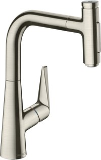 Baterie bucatarie Hansgrohe Talis Select M51220  dus extractibil cu 2 tipuri de jet si Sbox  finisaj inox - 1