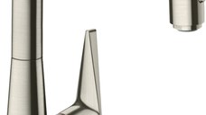 Baterie bucatarie Hansgrohe Talis Select M51220  dus extractibil cu 2 tipuri de jet si Sbox  finisaj inox