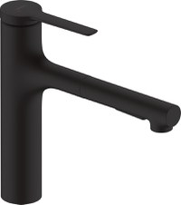 Baterie bucatarie Hansgrohe Zesis M33 160  dus extractibil cu 2 tipuri de  jet  negru mat - 1