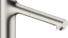 Baterie bucatarie Hansgrohe Zesis M33 cu pipa extractibila  ComfortZone 160  sBox  inox