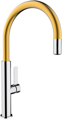 Baterie bucatarie Teka FOT 995 cu teava inalta rotativa  Brass - 1