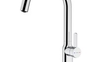 Baterie bucatarie Teka Oval 915  pipa inalta rotativa  crom
