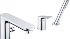 Baterie cada Duravit Wave din 3 elemente  montaj pe cada  crom