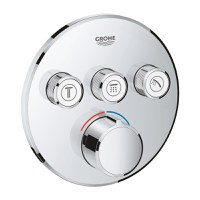 Baterie cada - dus Grohe SmartControl Round cu 3 functii  montaj incastrat  necesita corp ingropat  crom - 1