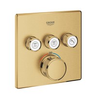 Baterie cada - dus termostatata Grohe Grohtherm SmartControl cu 3 functii  montaj incastrat  necesita corp ingropat  brushed cool sunrise - 1