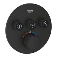 Baterie cada - dus termostatata Grohe Grohtherm SmartControl cu 3 functii  montaj incastrat  necesita corp ingropat  phantom black - 1